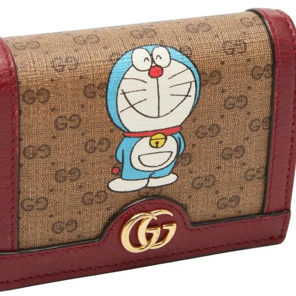 Gucci Mini GG Supreme Doraemon Bi-fold Wallet